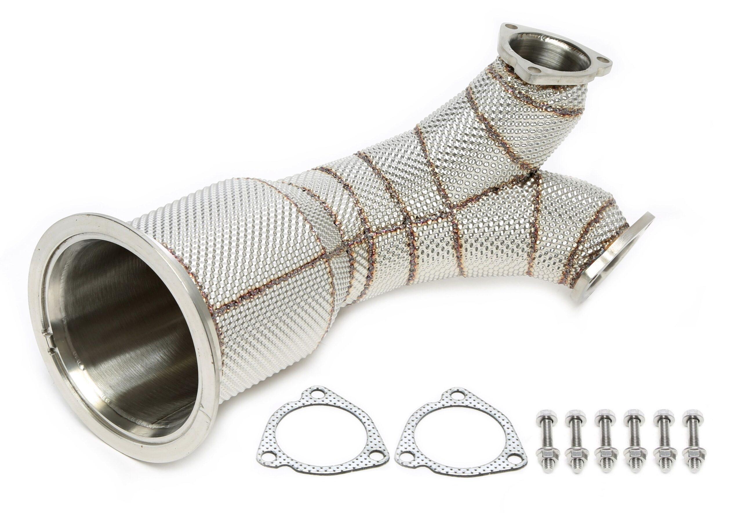 Downpipe mit Hitzeschild und ohne Katalysator für Audi