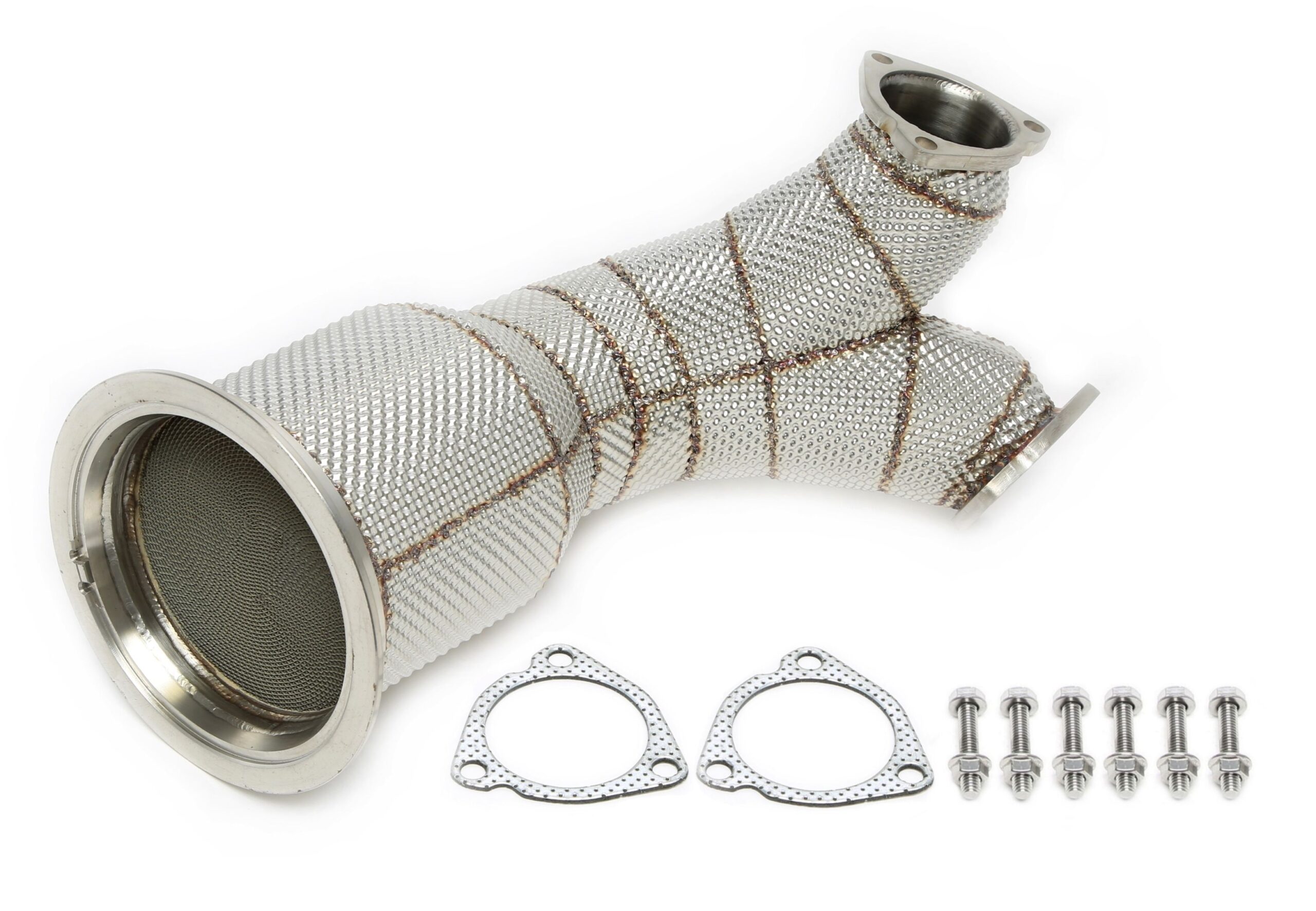 Downpipe mit Hitzeschild und mit Katalysator für Audi