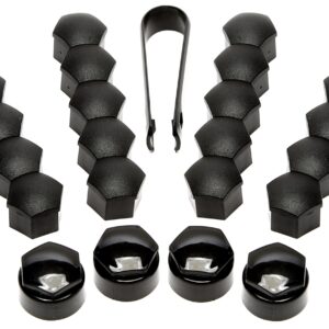 Radbolzenkappen Set schwarz matt