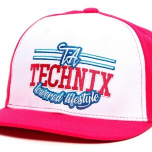 Snapback pink/weiß