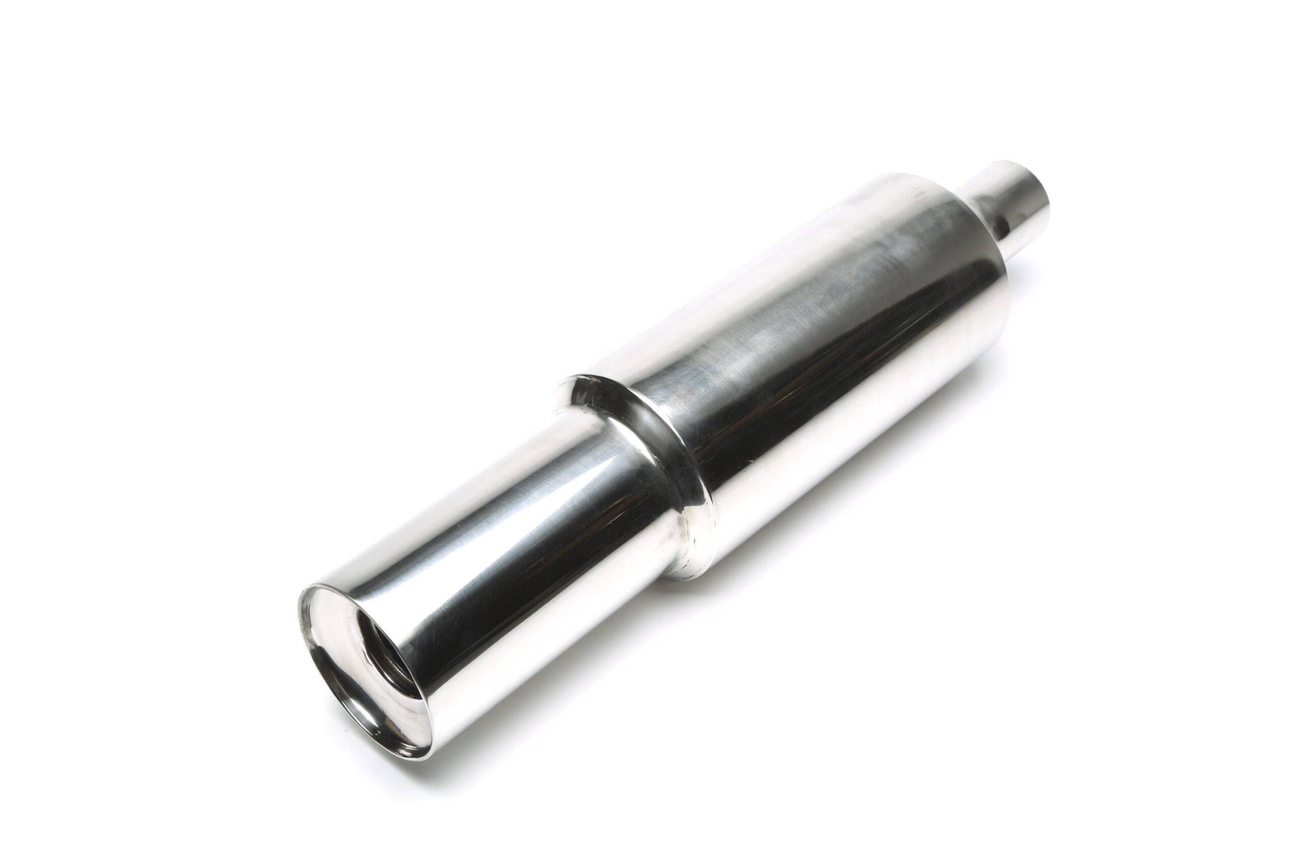 Edelstahl Sportendschalldämpfer universal 112 / 60mm rund