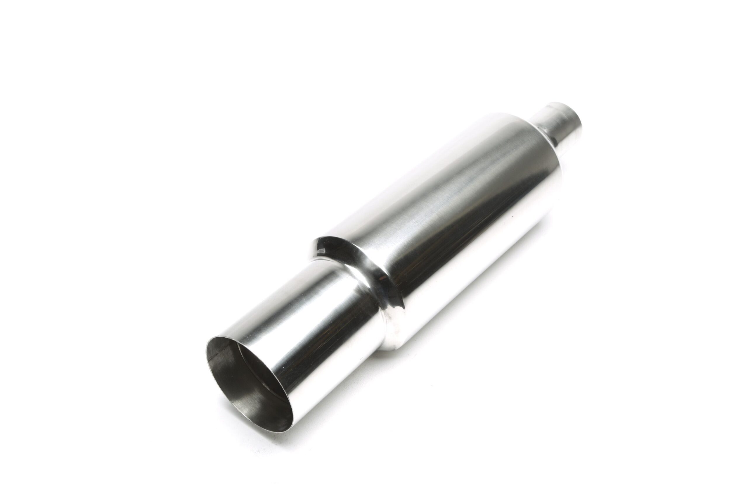 Edelstahl Sportendschalldämpfer universal 115mm rund / scharf