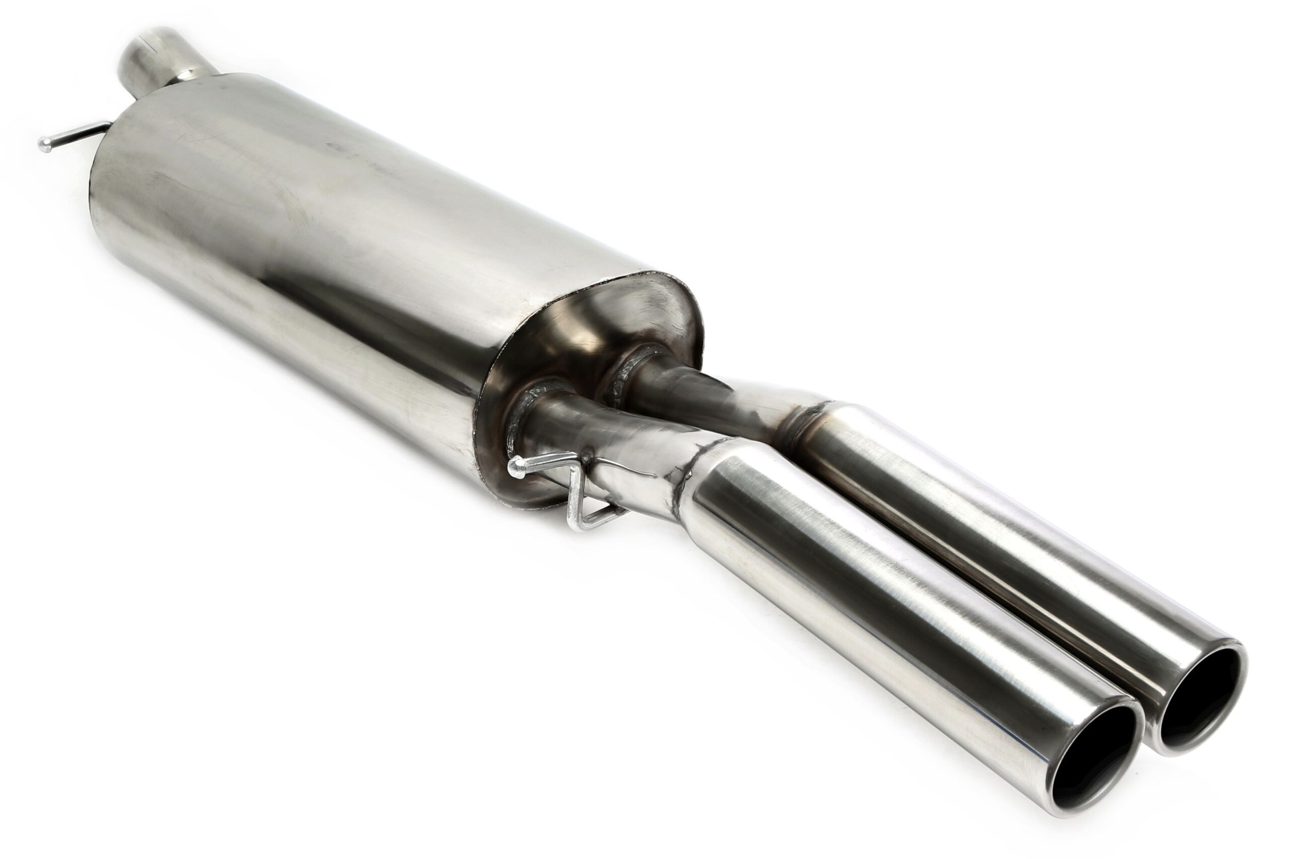 Endschalldämpfer 2x76mm rund/gebördelt Edelstahl für Audi