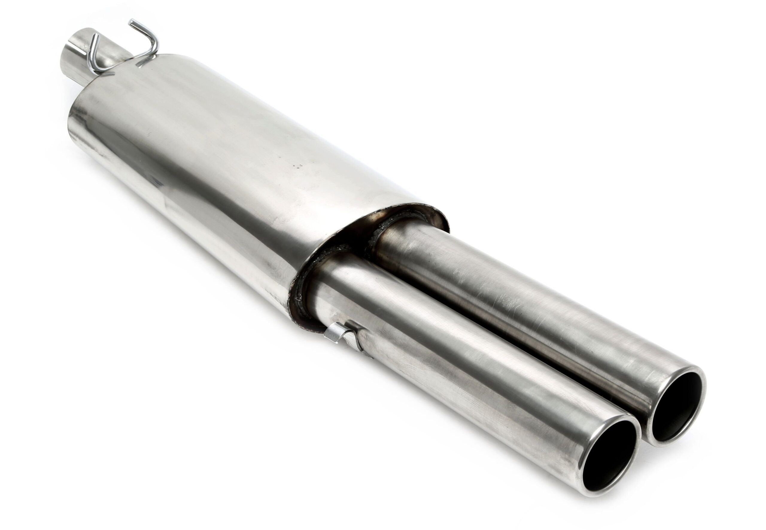 Endschalldämpfer 2x76mm rund/gebördelt Edelstahl für VW