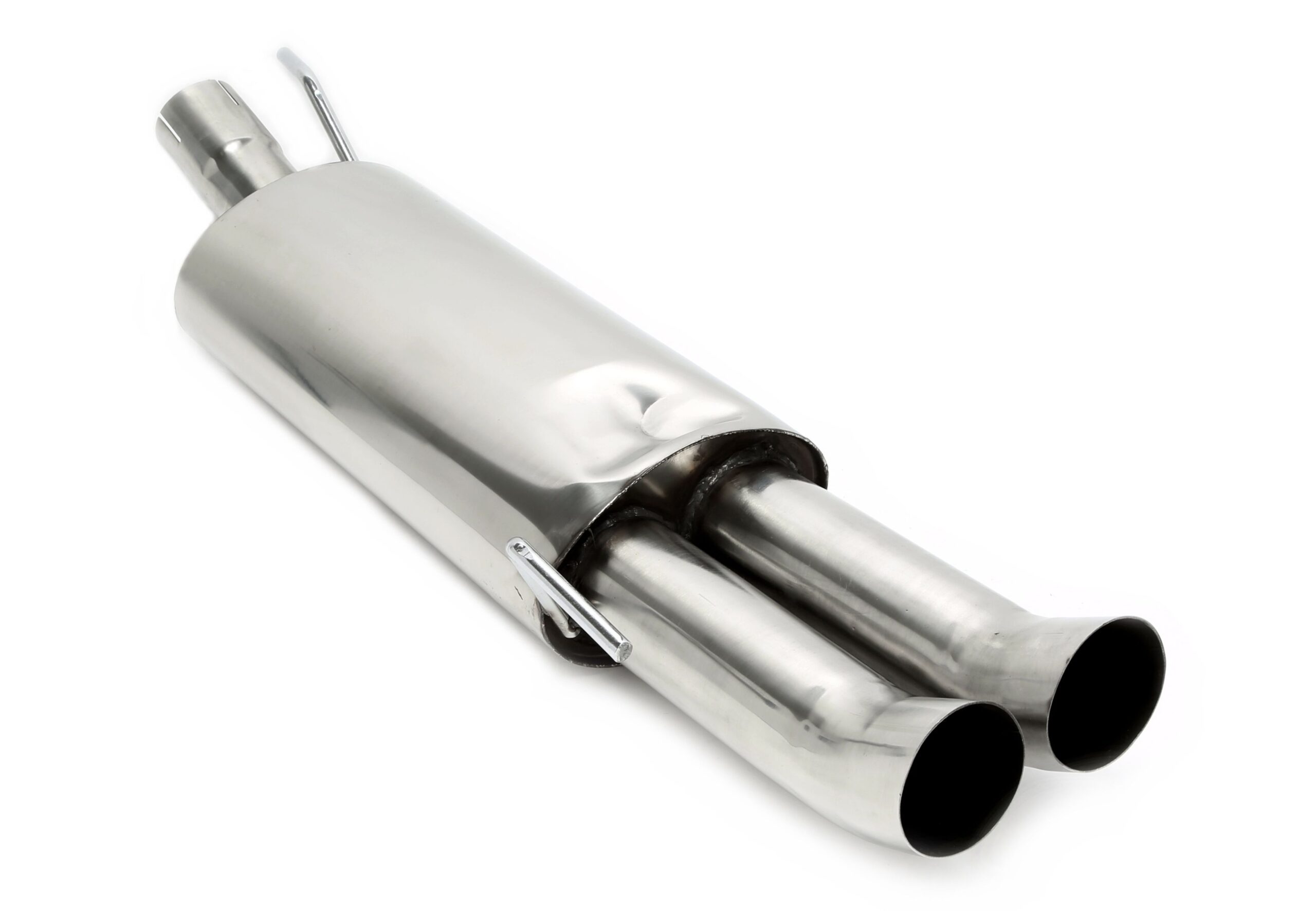 Endschalldämpfer 2x76mm DTM rund Edelstahl für VW
